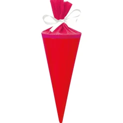 Mini-Schultüten blanko zum Dekorieren 12 cm rund farbig 6er
