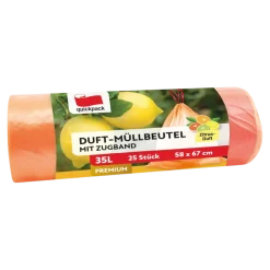 Müllbeutel Zugband Zitrusduft, 35 l