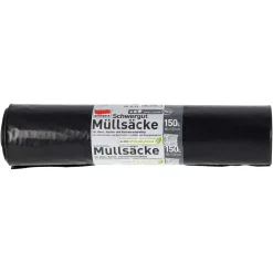 Müllsäcke 10 Stück Schwerlast, 150 Liter, schwarz