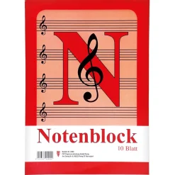 Notenblock DIN A4 10 Blatt