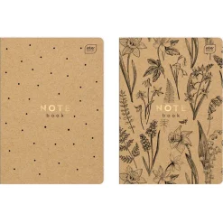 Notizbuch A5 kariert Kraftpapier-Cover, 60 Blatt