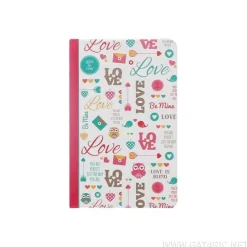 Notizbuch A6 lin. Fiori versch. Designs, 96 Blatt