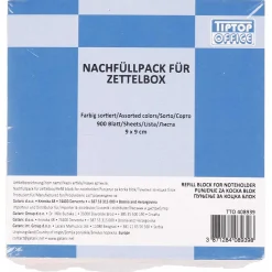 Notizzettel 900Bl. Nachfüller farbig/, weiß
