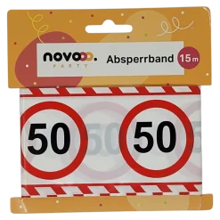 novooo Absperrband 50 15 m Jubiläum