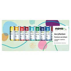 novooo Acrylfarben wasserbasis, 12 Stück