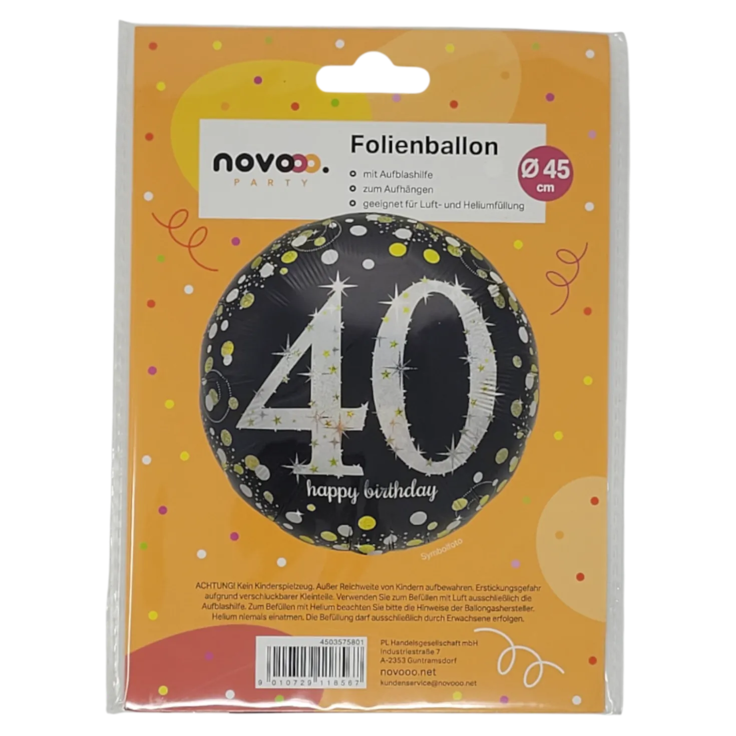 novooo Folienballon holo 40 Jahre