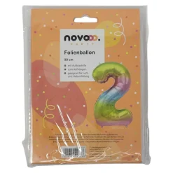 novooo Folienballon 2 Jahre Regenbogen, 90 cm