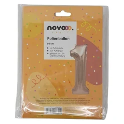novooo Folienballon 1 Jahre Roségold, 90 cm