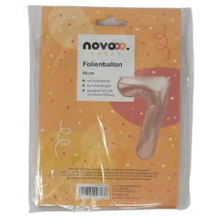 novooo Folienballon 7 Jahre Roségold, 90 cm