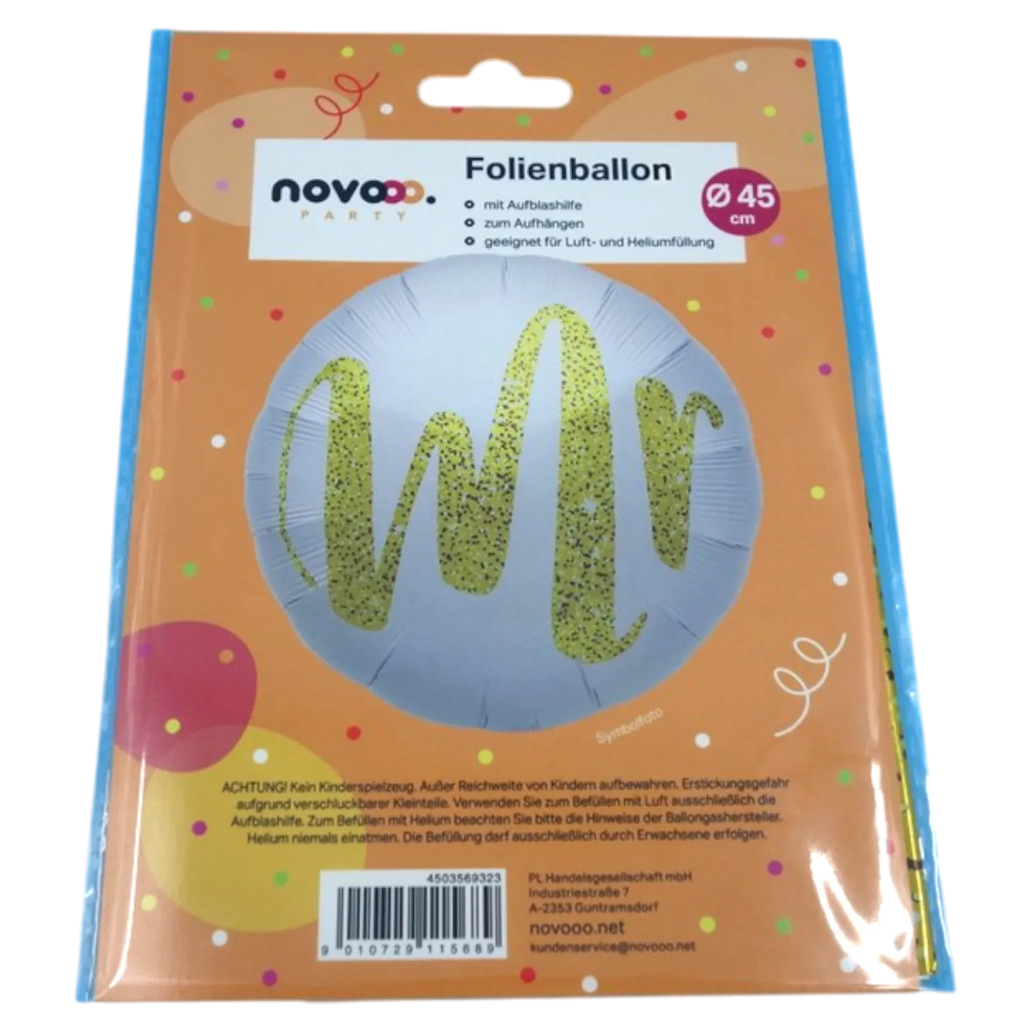 novooo Folienballon Mr rund, gold
