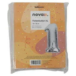 novooo Folienballon Zahl 1 Jahre, silber