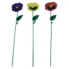 novooo Gartenstecker Blume Metall