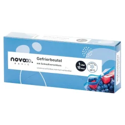novooo Gefrierbeutel 1 l, mit Schnellverschluß, 15 Stück