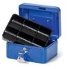 novooo Geldkassette Metall, blau, 15 x 11,5 x 8 cm