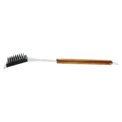 novooo Grillbürste Holzgriff, 43 cm