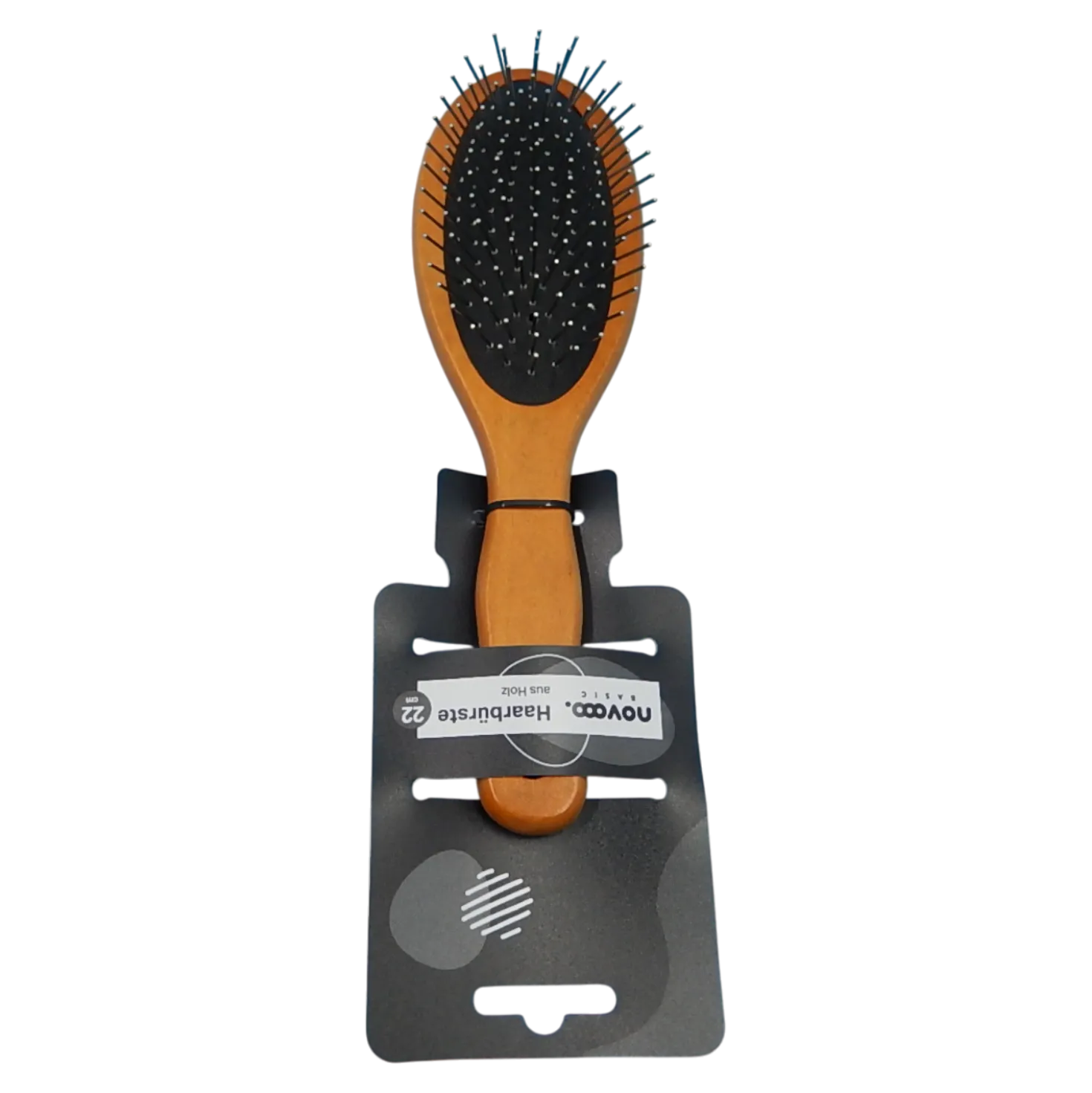 novooo Haarbürste Holzoptik, 22 cm