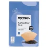 novooo Kaffeefilter, Größe 4, 100 Stück