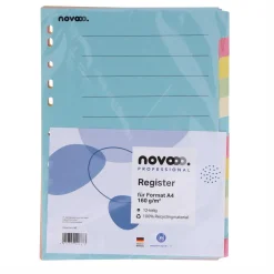 novooo Kartonregister, 12-teilig