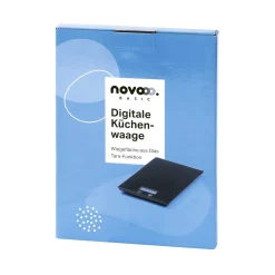 novooo Küchenwaage digital Glas bis, 5 kg