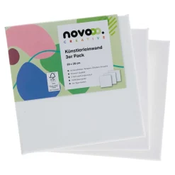 novooo Keilrahmen, 380g/m², 20 x 20 cm, 3 Stück