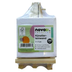 novooo Keilrahmen Mini mit Staffelei, 7 x 7 cm