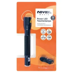 novooo LED Taschenlampe 14,8 cm 4 Funktionen