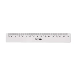 novooo Lineal, transparent, 16 cm