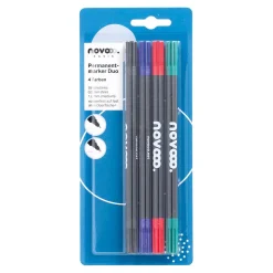 novooo Marker permanent Duo, 4 Stück
