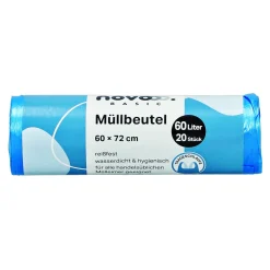 novooo Müllbeutel mit Trageschlaufe, 60 l, 20 Stück