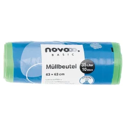 novooo Müllbeutel mit Zugband, 35 l, 10 Stück