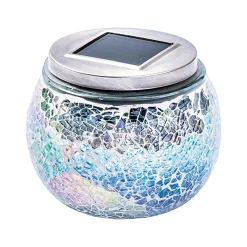 novooo Solarlampe Mosaik rund, 10 x 10 x 9 cm