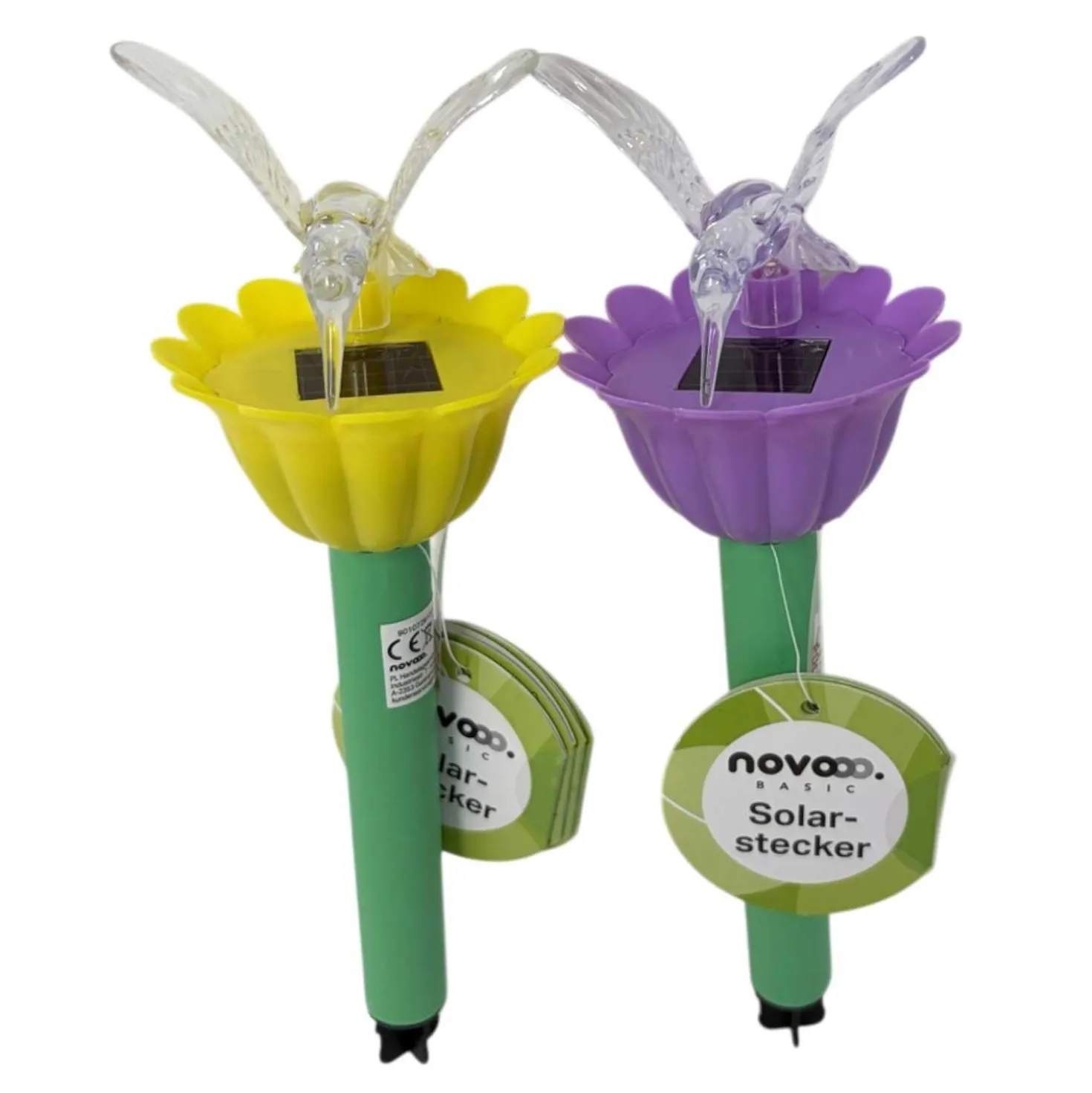 novooo Solarstecker Blume Vogel