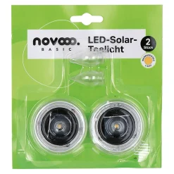 novooo Solar Teelicht, 2 Stück
