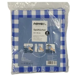novooo Spültuch, blau-weiß, 6 Stück
