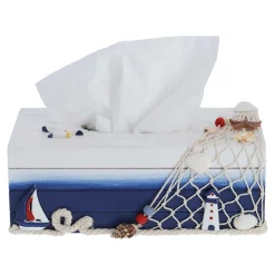 novooo Taschentuchbox Boot Holz