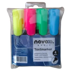 novooo Textmarker breit, 4 Stück