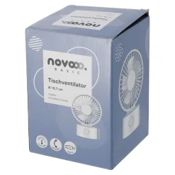 novooo Tischventilator Ø = 10,7 cm aufladbar