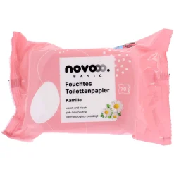 novooo Toilettenpapier feucht Kamille, 70 Blatt