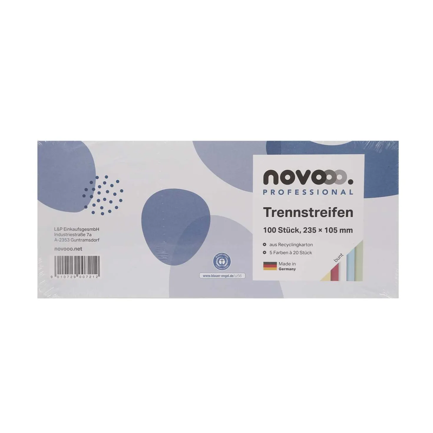 novooo Trennstreif Karton Farbmix, 100 Stück
