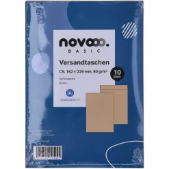 novooo Versandtasche ohne fenster C7 haftklebend, 10 Stück