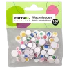 novooo Wackelaugen selbstklebend bunt, 100 Stück
