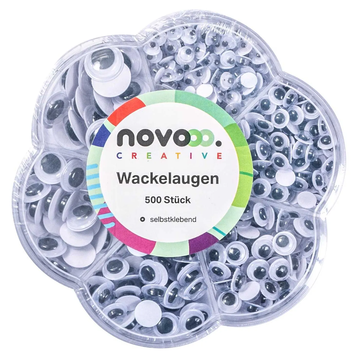 novooo Wackelaugen, weiß, 500 Stück