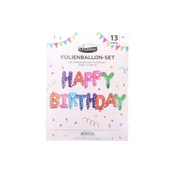O'Canny Folienballon Happy Birthday, 45cm, 13-teilig