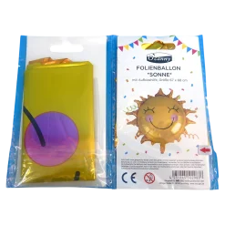 O'Canny Folienballon Sonne, 67 x 68 cm