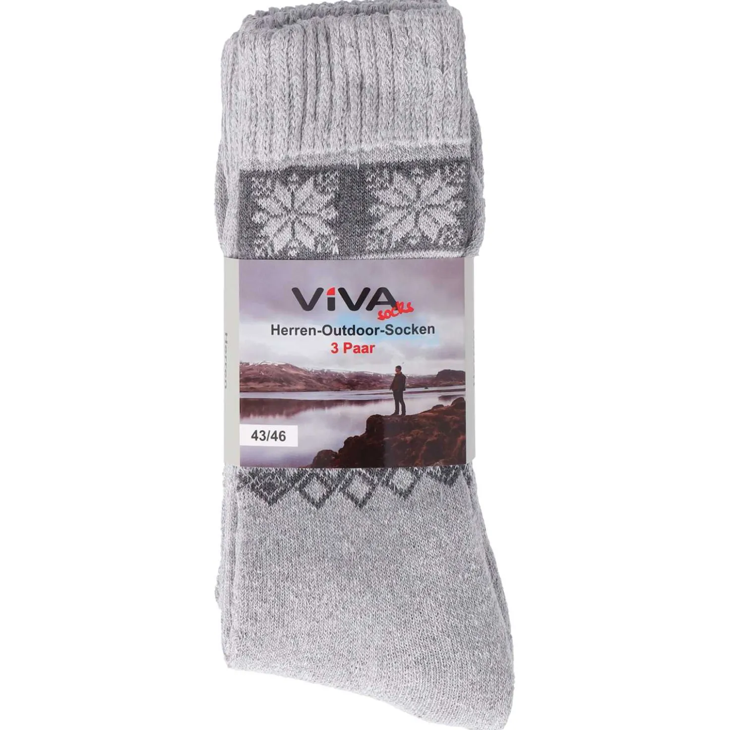 Outdoor Socken 49/42 - 43/46, 3 Stück