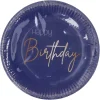 Pappteller True Blue, 23 cm, 8 Stück