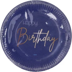 Pappteller True Blue, 23 cm, 8 Stück