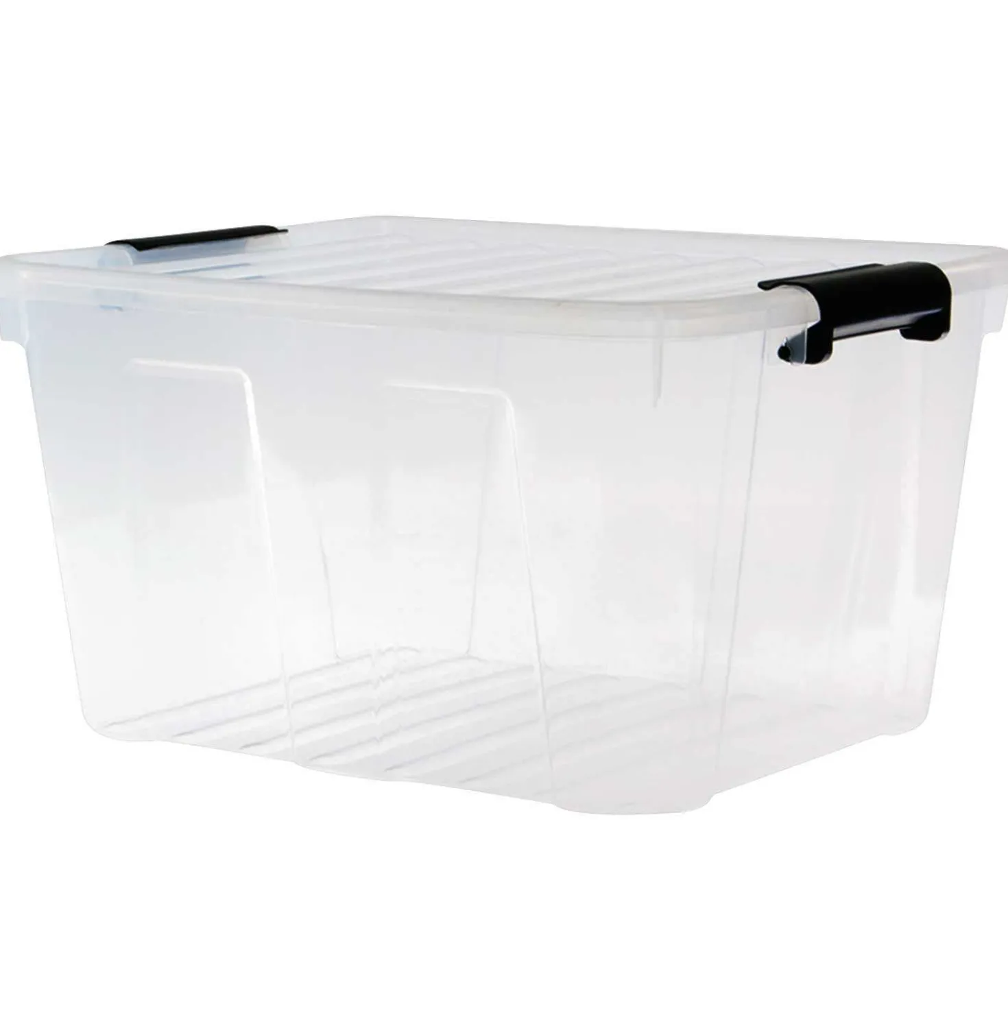 Plast Team Aufbewahrungsbox aus Kunststoff mit Klickverschluss transparent 30 Liter