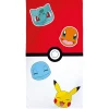 Pokémon Strandlaken, weiß/blau/rot, 75 x 150 cm