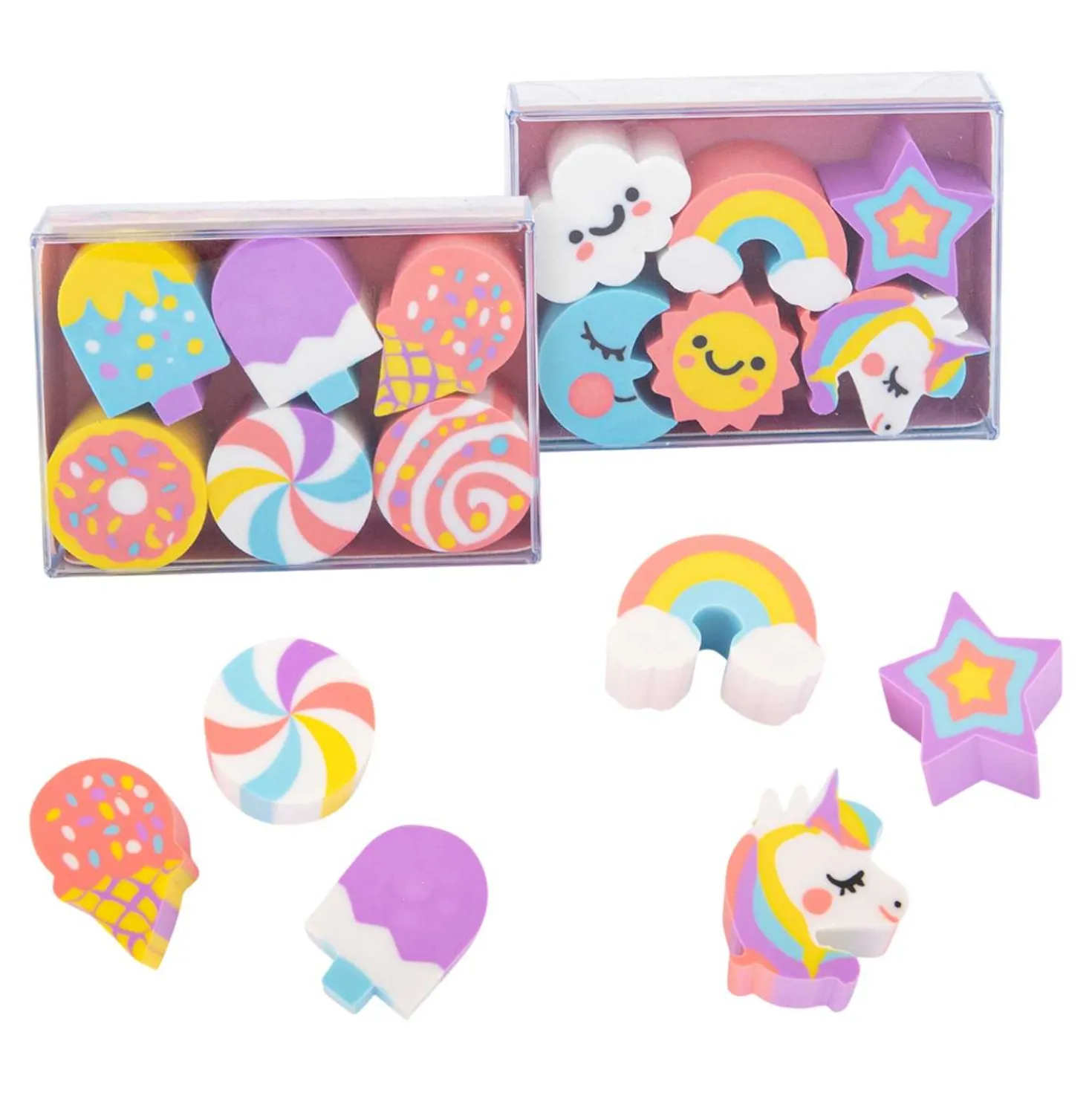Radierer Einhorn- & Candy Box, 6 Stück